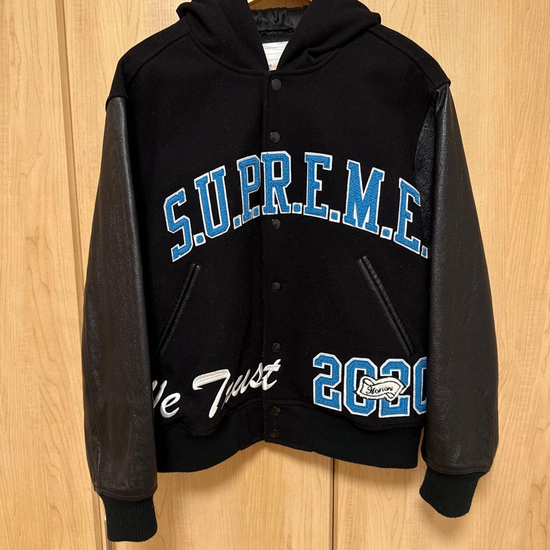 Supreme 20AW バーシティ ジャケット スタジャン 黒 正規品