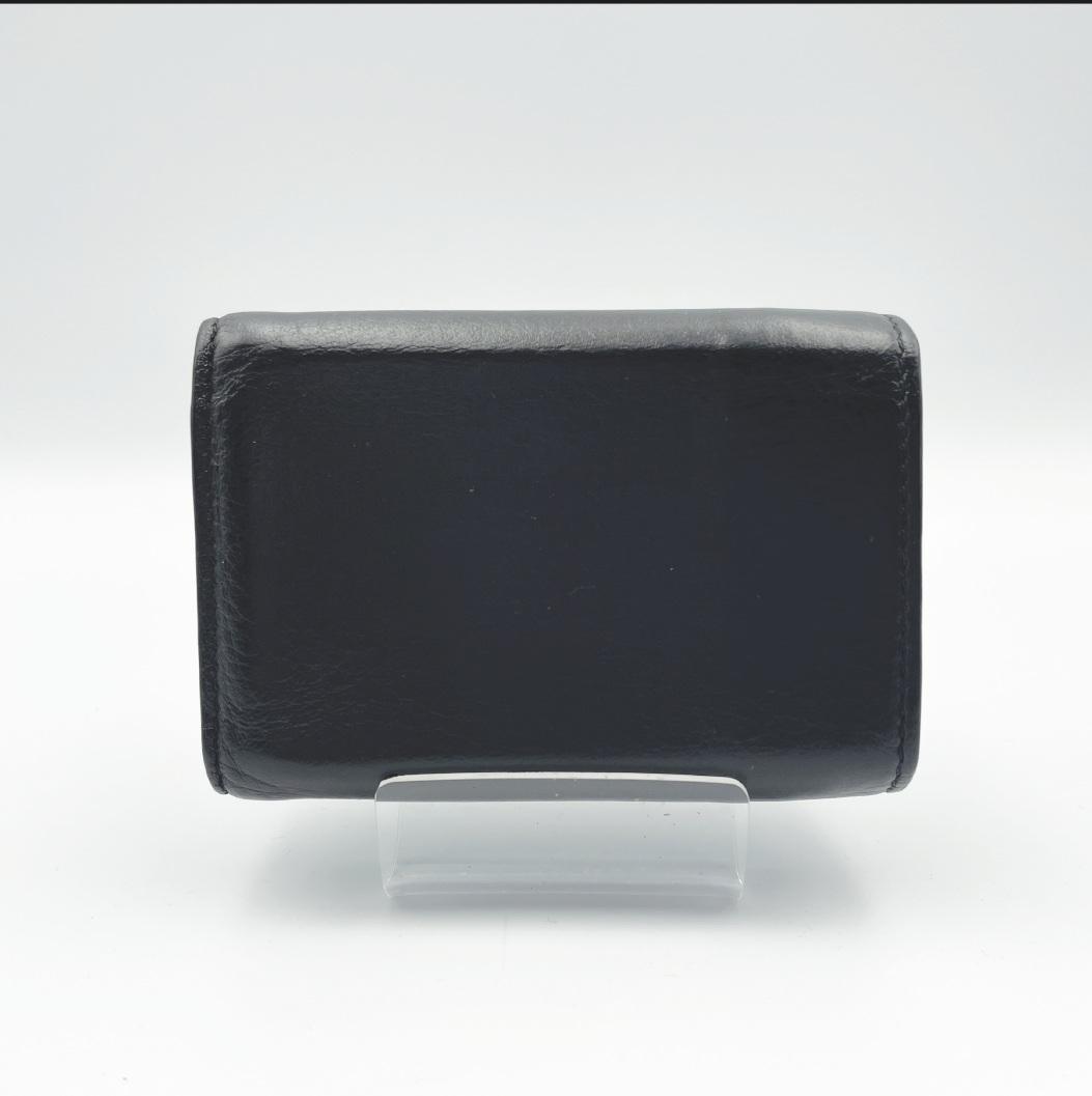 【BALENCIAGA（バレンシアガ）】ミニウォレット 三つ折り財布 黒