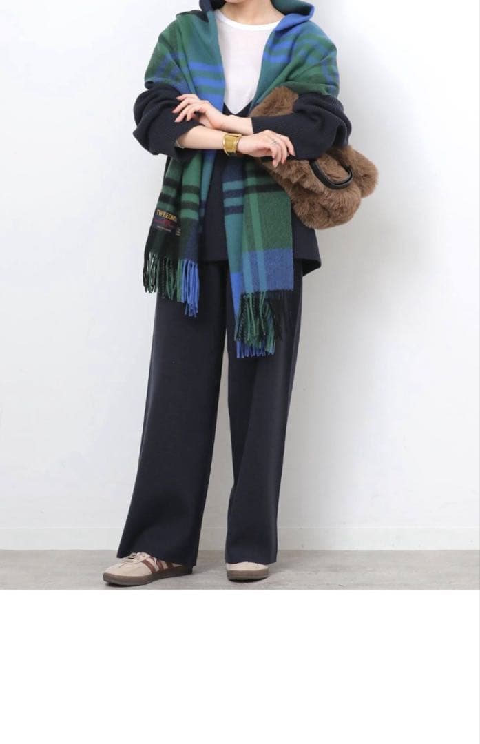 《美品⭐︎ツイードミル》チェックストール