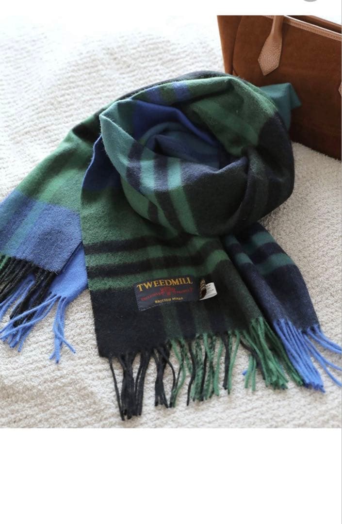 《美品⭐︎ツイードミル》チェックストール