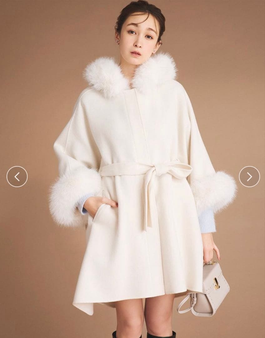 CELFORD ファーポンチョコート　2024年A/W