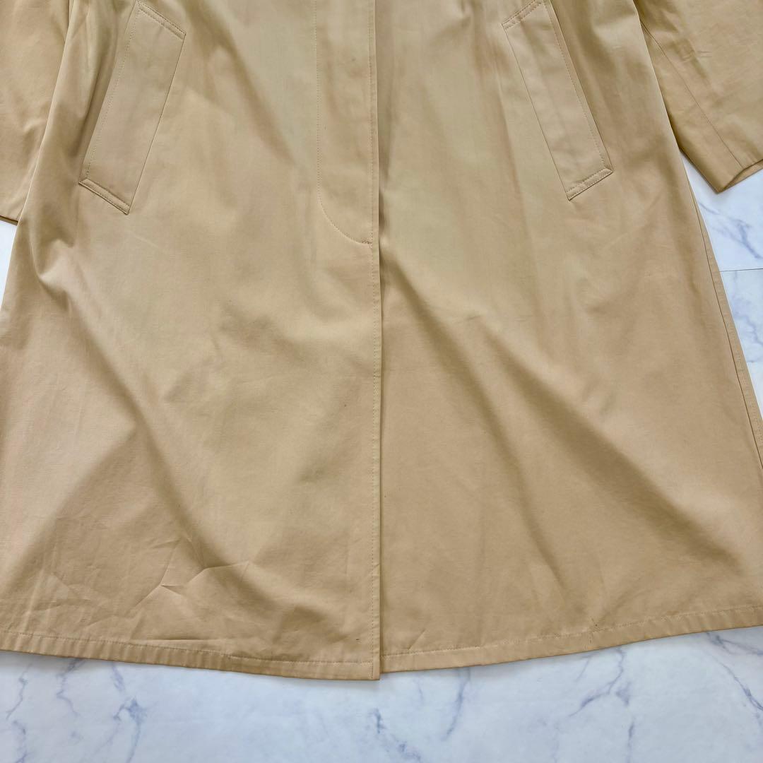 美品 BURBERRY ステンカラーコート 刺繍ロゴ ベージュ 7 Mビッグロゴ