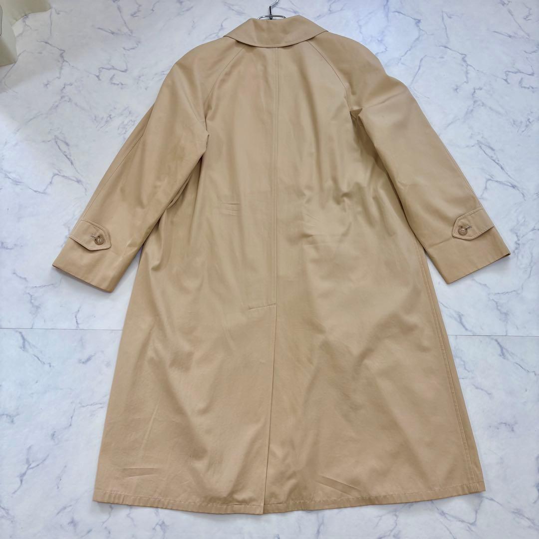 美品 BURBERRY ステンカラーコート 刺繍ロゴ ベージュ 7 Mビッグロゴ