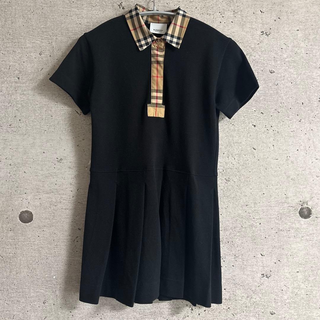 BURBERRYバーバリー キッズ ポロワンピース　8Y　美品　プリーツ