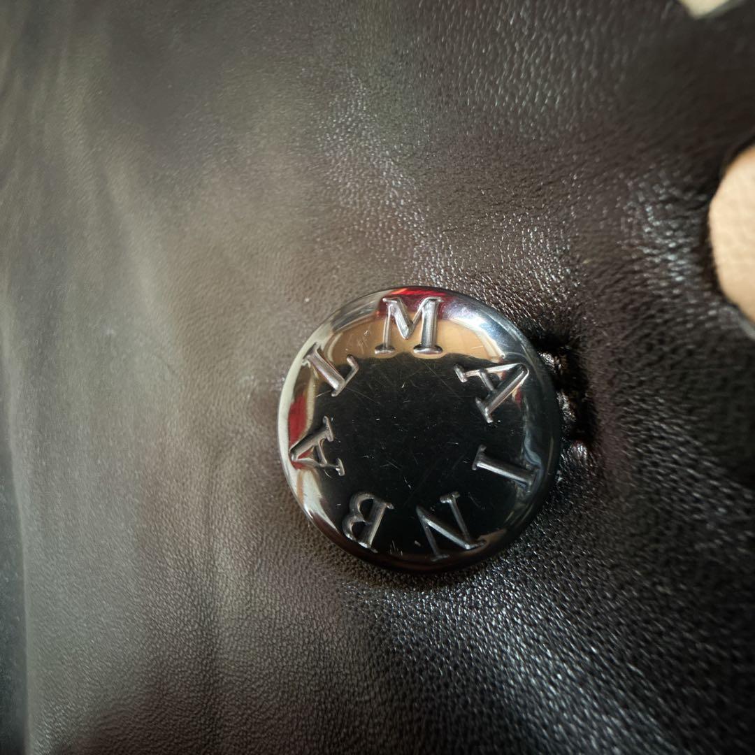 美品 BALMAIN 高級ラムレザー ロングコート モノトーン 白黒 2XL