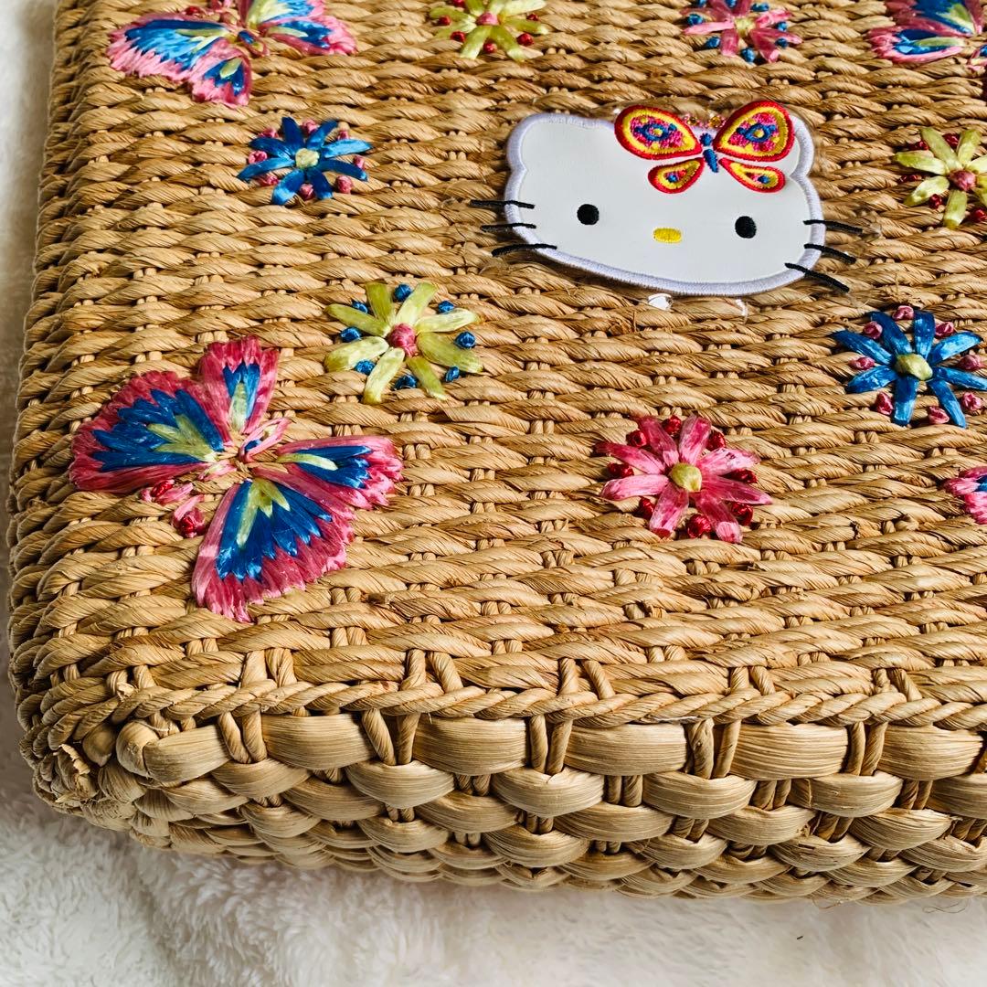 ハローキティ カゴバッグ バタフライ　蝶々　レトロ