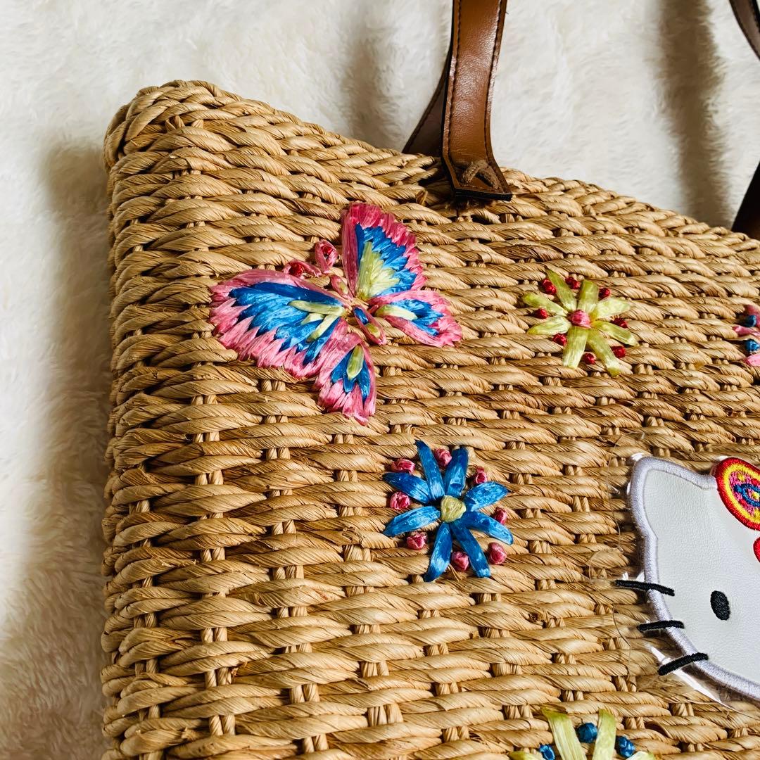 ハローキティ カゴバッグ バタフライ　蝶々　レトロ