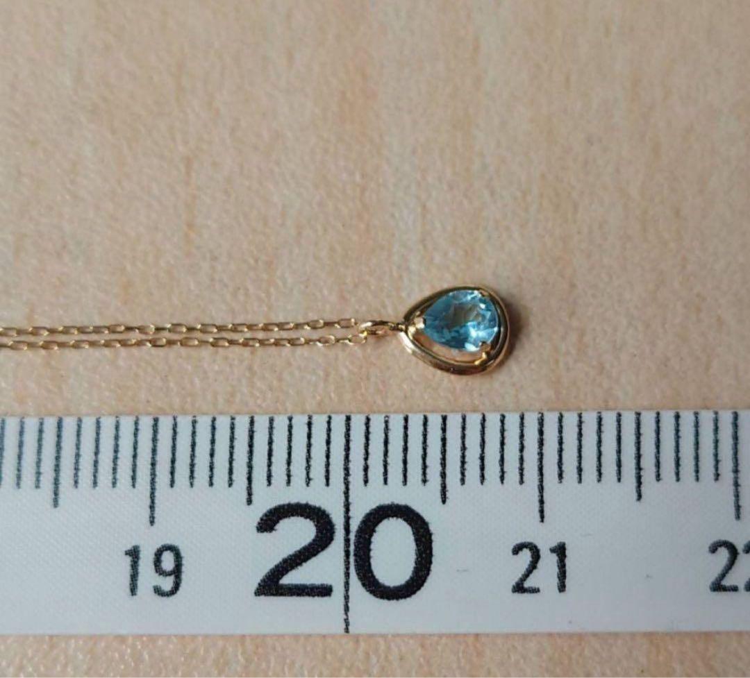 ツツミジュエリー　k10 イエローゴールド ブルートパーズ ネックレス