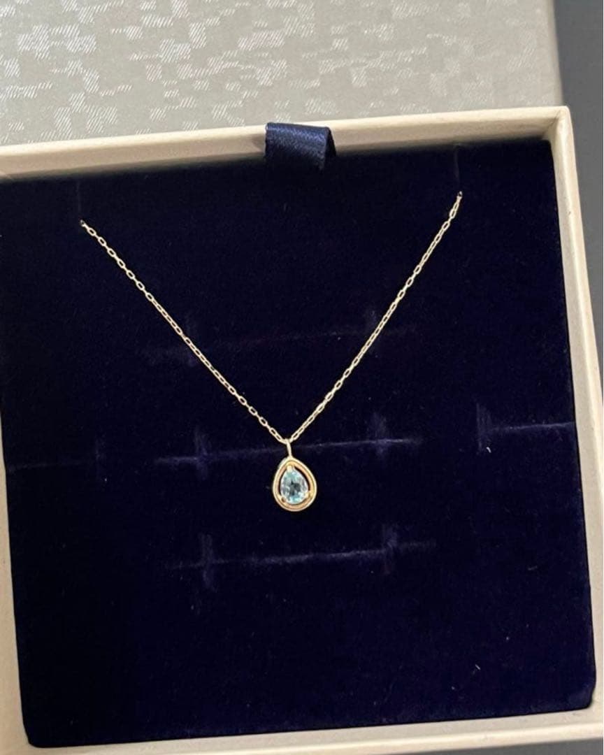 ツツミジュエリー　k10 イエローゴールド ブルートパーズ ネックレス