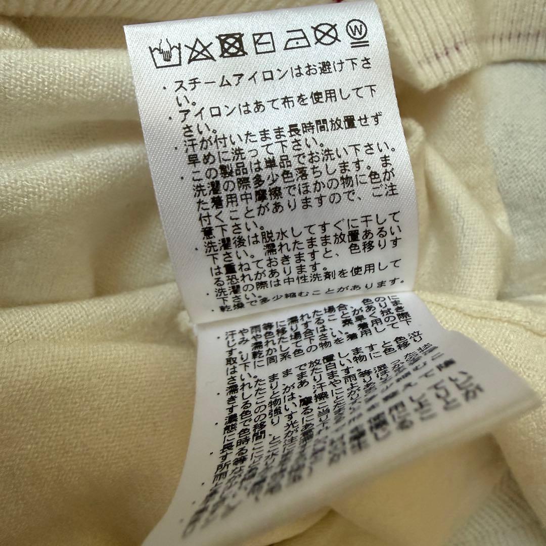 ブリーフィングゴルフ　ニット　S相当　白　グレー　バイカラー　ロゴ入り　セーター