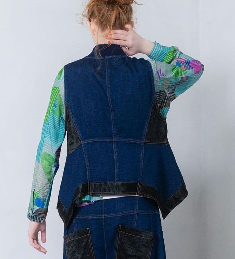 センソユニコ Cube-Cube キューブキューブ ガーゼデニム ベスト 今期！