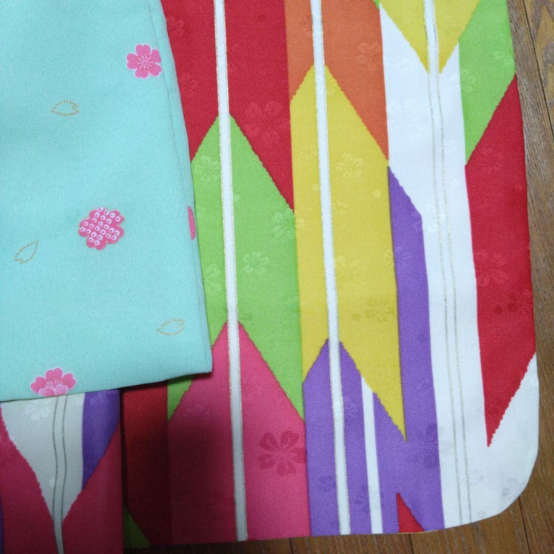 美品★三歳★矢羽根柄★被布＆着物＆小物