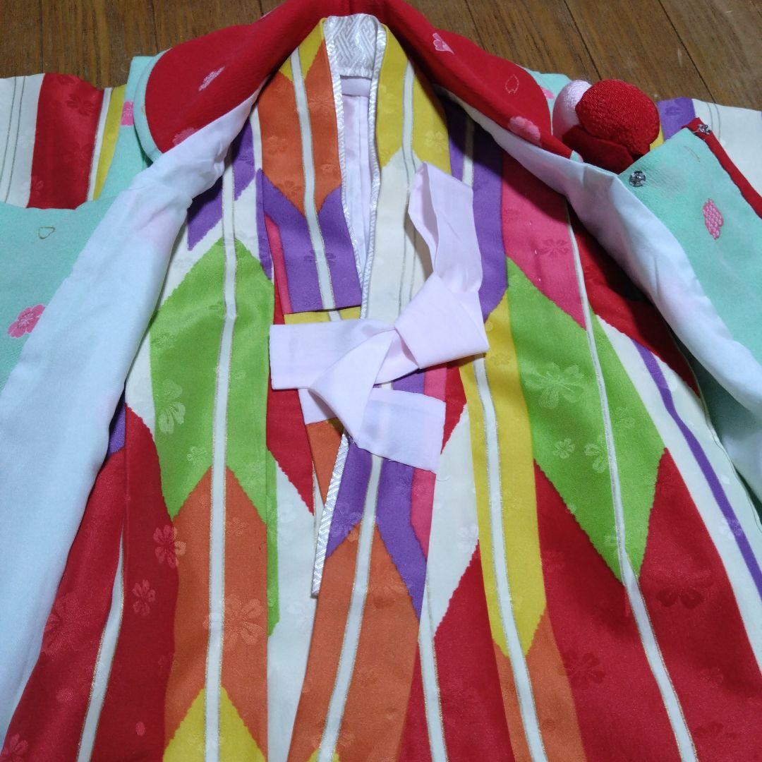 美品★三歳★矢羽根柄★被布＆着物＆小物
