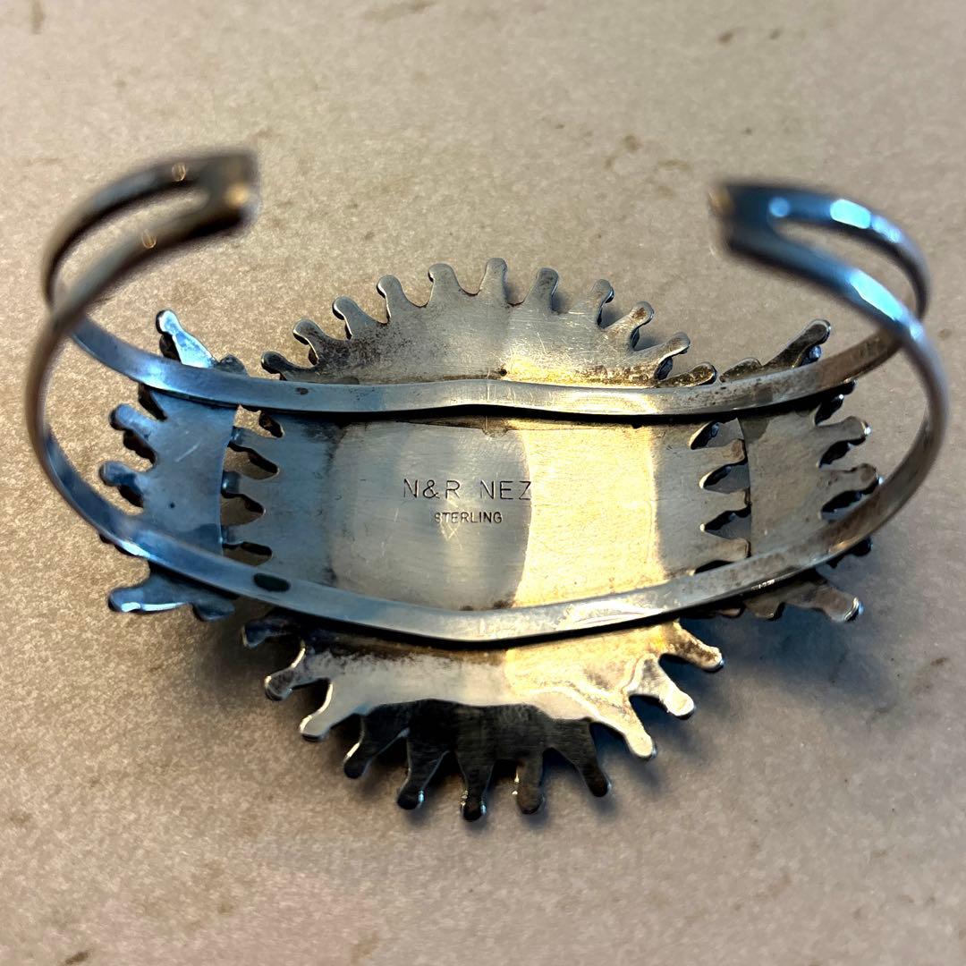 N &R ズニ族　インディアンジュエリー　ターコイズ　ニードルポイント　シルバー