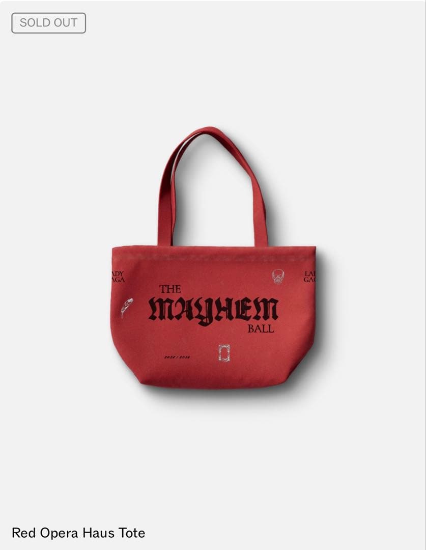 (新品)レディーガガ VIPGOLD 最前列 トート 赤〜最安値〜