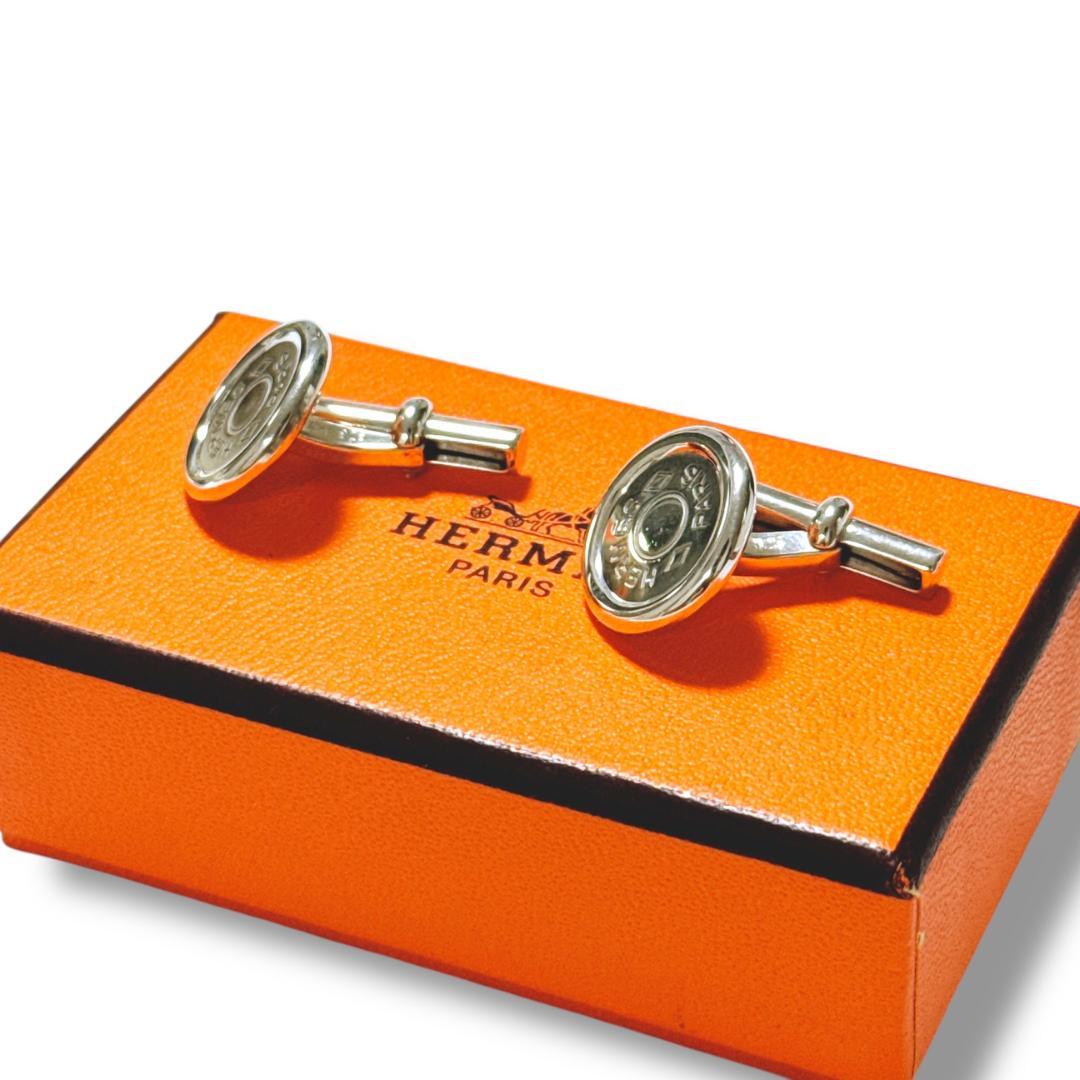 【超美品】エルメス セリエ カフス カフリンクス SV925 シルバー