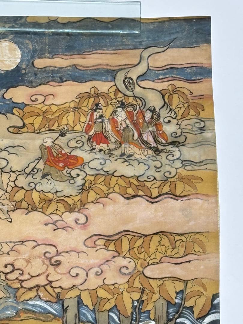 「大型彩色木版図 釈迦涅槃図」1枚|仏陀 仏教美術 仏像 和本 江戸時代