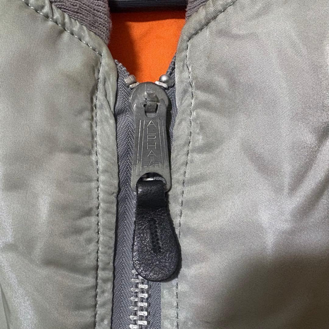 【80s〜90s】 Alpha USA製 MA-1 シルバー L