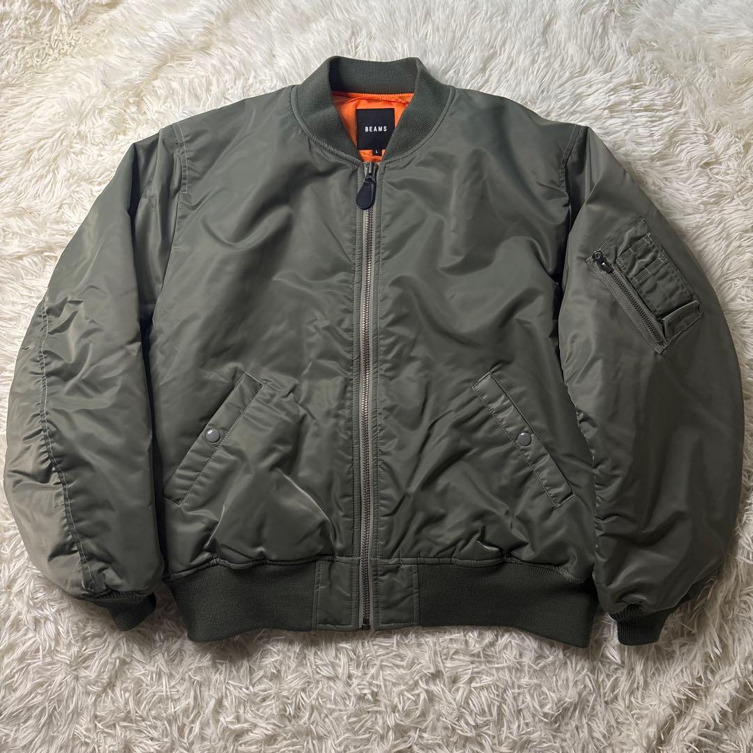24年 極美品✨ BEAMS サーモライト MA-1 リラックスフィット L