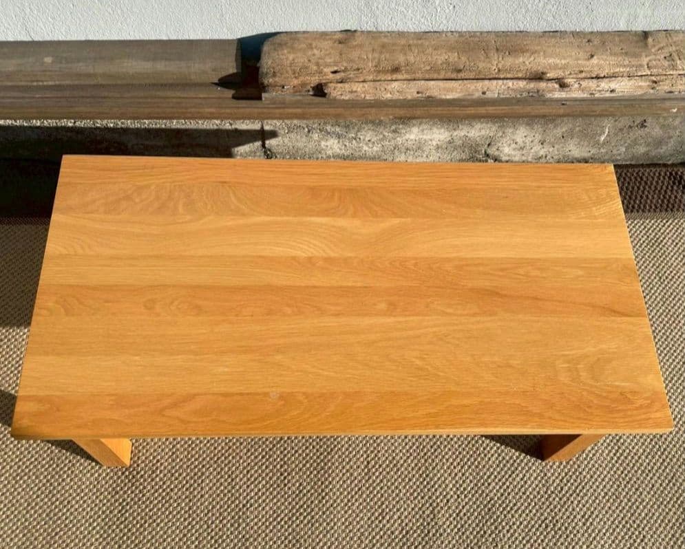 美品 無印良品 MUJI 天然木 センターテーブル 引き出し付き