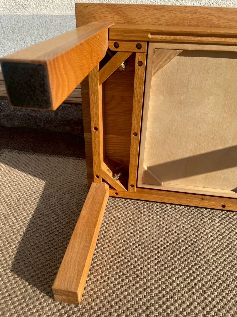 美品 無印良品 MUJI 天然木 センターテーブル 引き出し付き