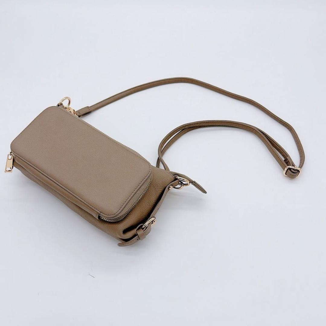 極美品 イマイバッグ キー お財布ポシェット ウォレットショルダーバッグ 本革