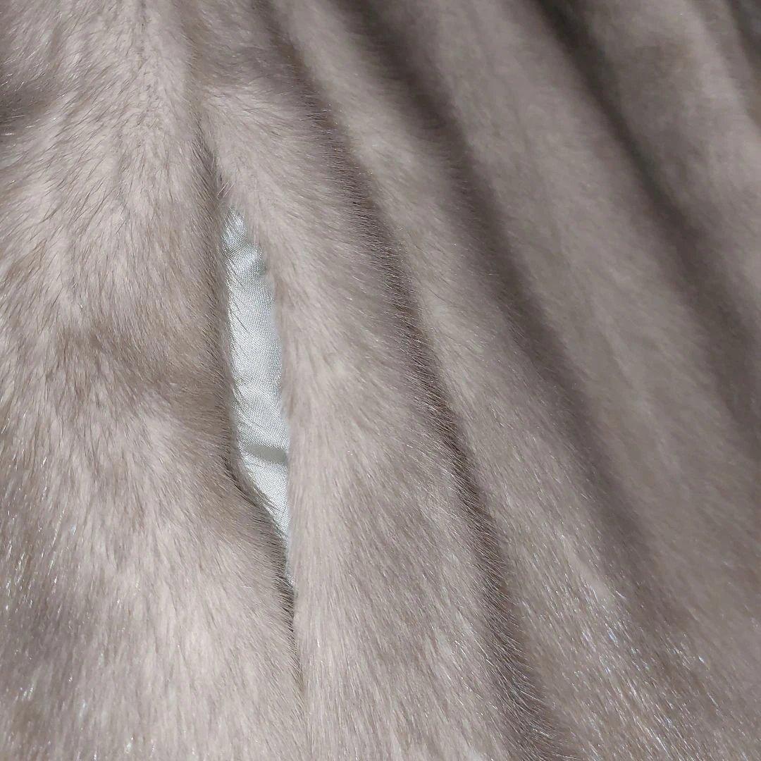 XLサイズ サファイアミンク 毛皮コート 毛並み上質 極上の肌触り ボリューム
