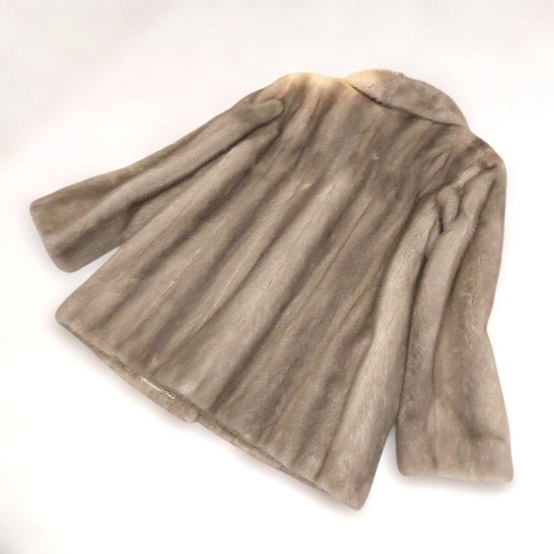 XLサイズ サファイアミンク 毛皮コート 毛並み上質 極上の肌触り ボリューム