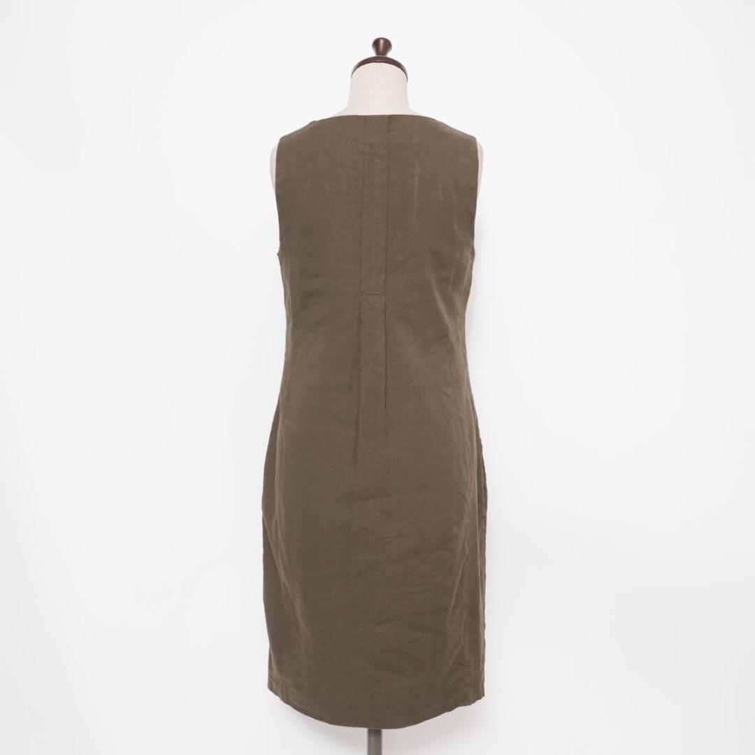 美品 ファビアナフィリッピ リネン混 ワンピース カーキ XS*GD907