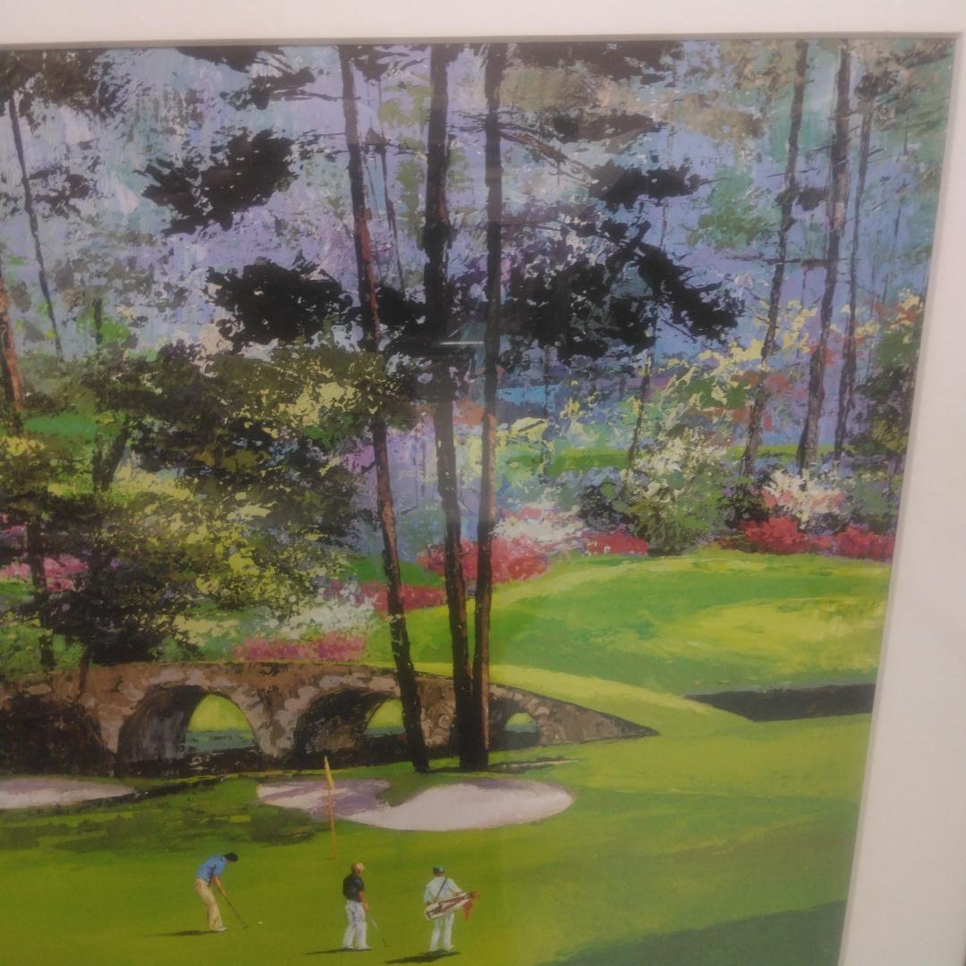 マーク・キング　オーガスタ11番ホール　中古　大判額装アートポスター