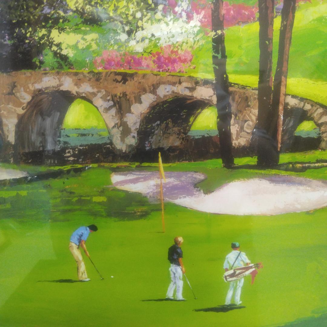 マーク・キング　オーガスタ11番ホール　中古　大判額装アートポスター