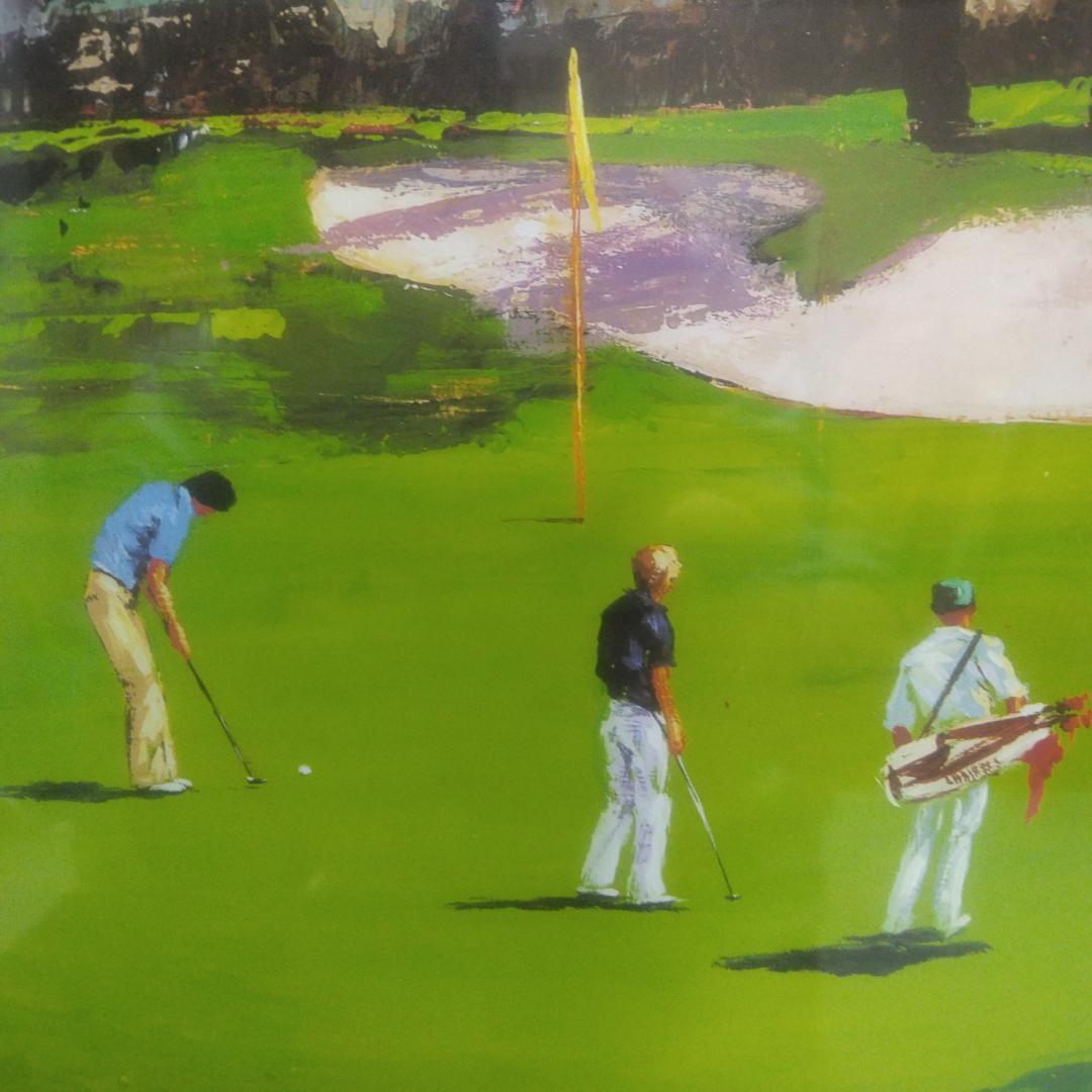 マーク・キング　オーガスタ11番ホール　中古　大判額装アートポスター