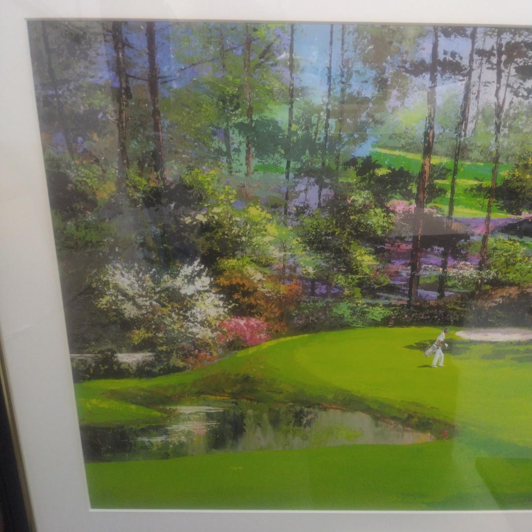 マーク・キング　オーガスタ11番ホール　中古　大判額装アートポスター