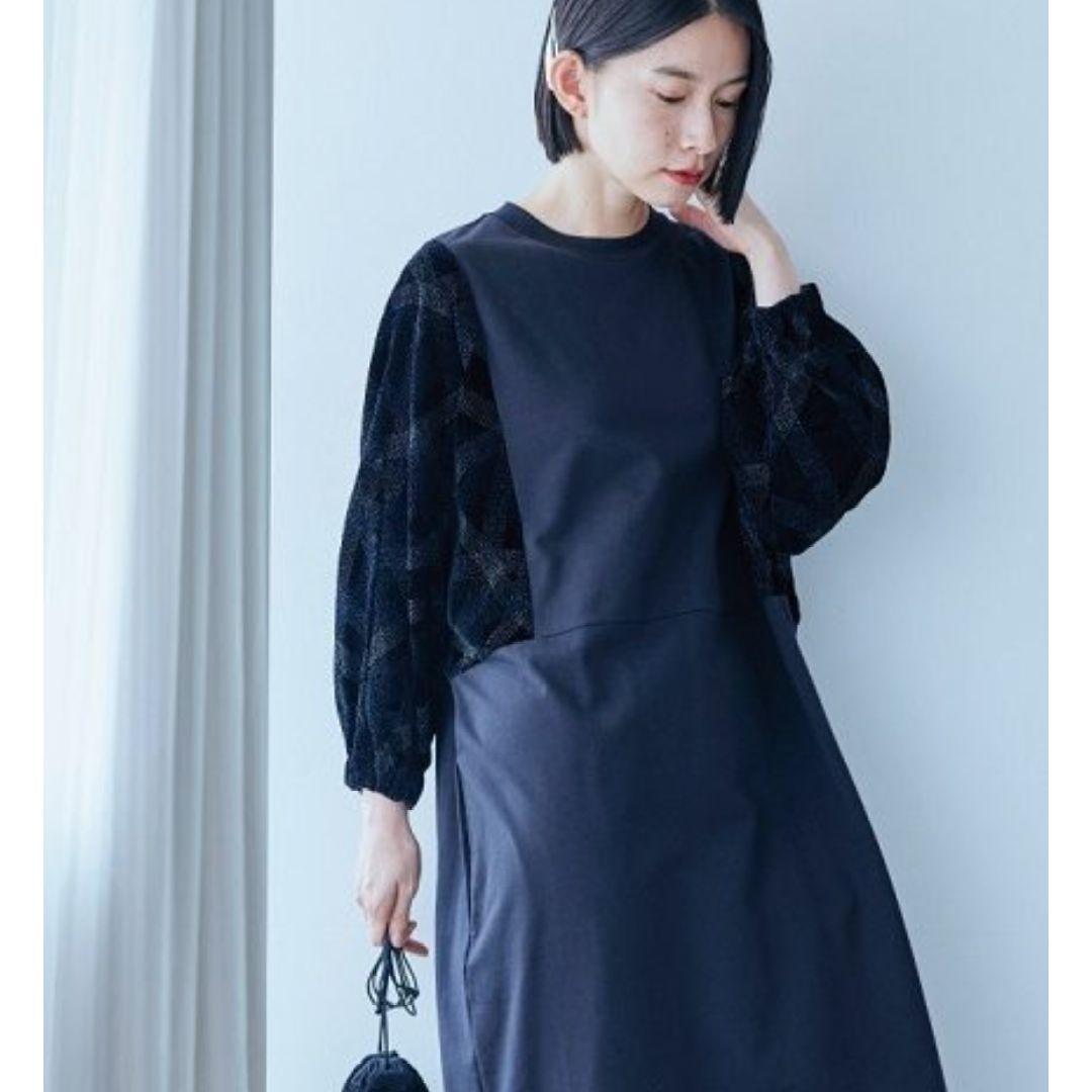 中川政七商店【数量限定】布ぬのワンピース　やたらフロック 黒