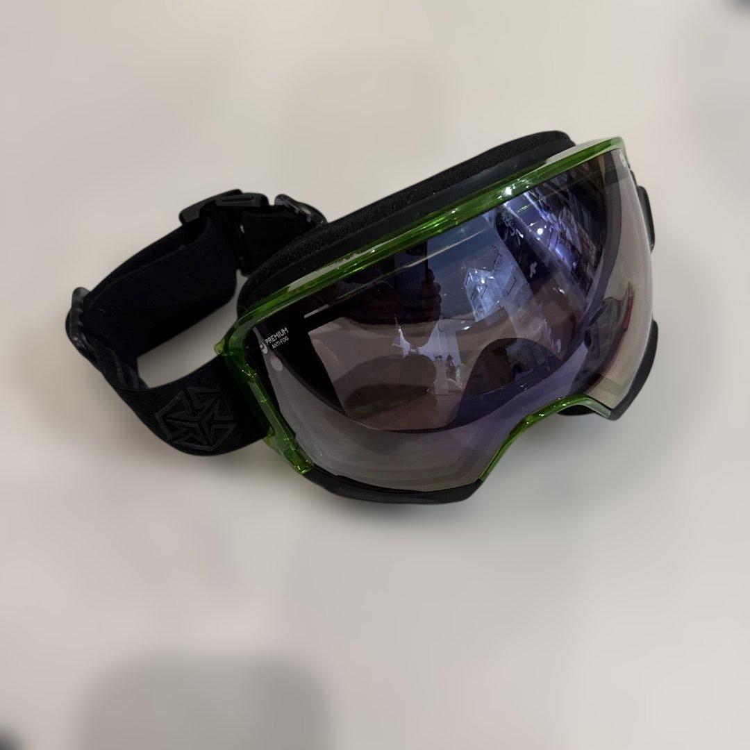 ダイス DICE ハイローラー グリーンクリアフレーム　レンズパープルミラー