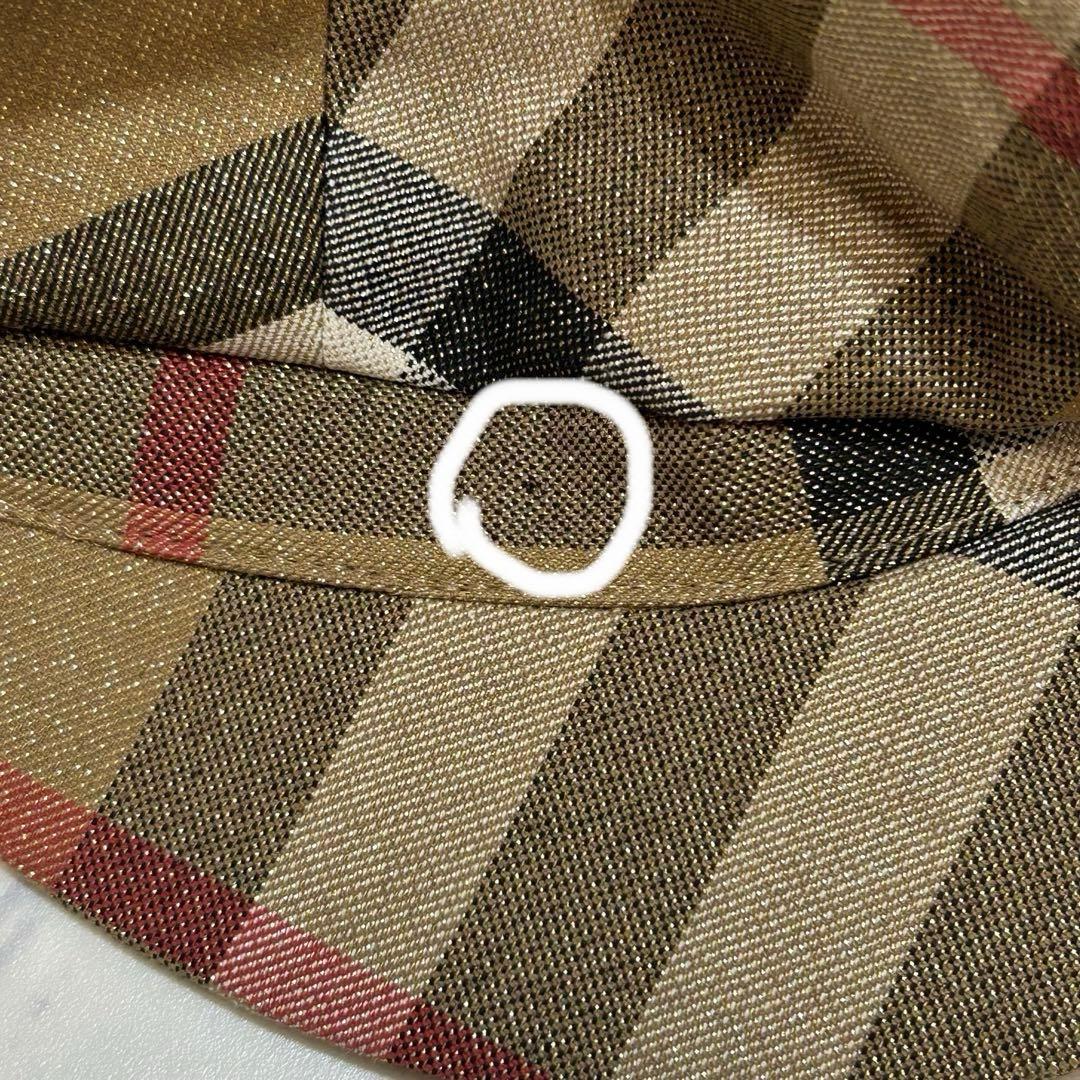 【希少】バーバリー　BURBERRY ラメ入りノバチェック キャスケット 帽子