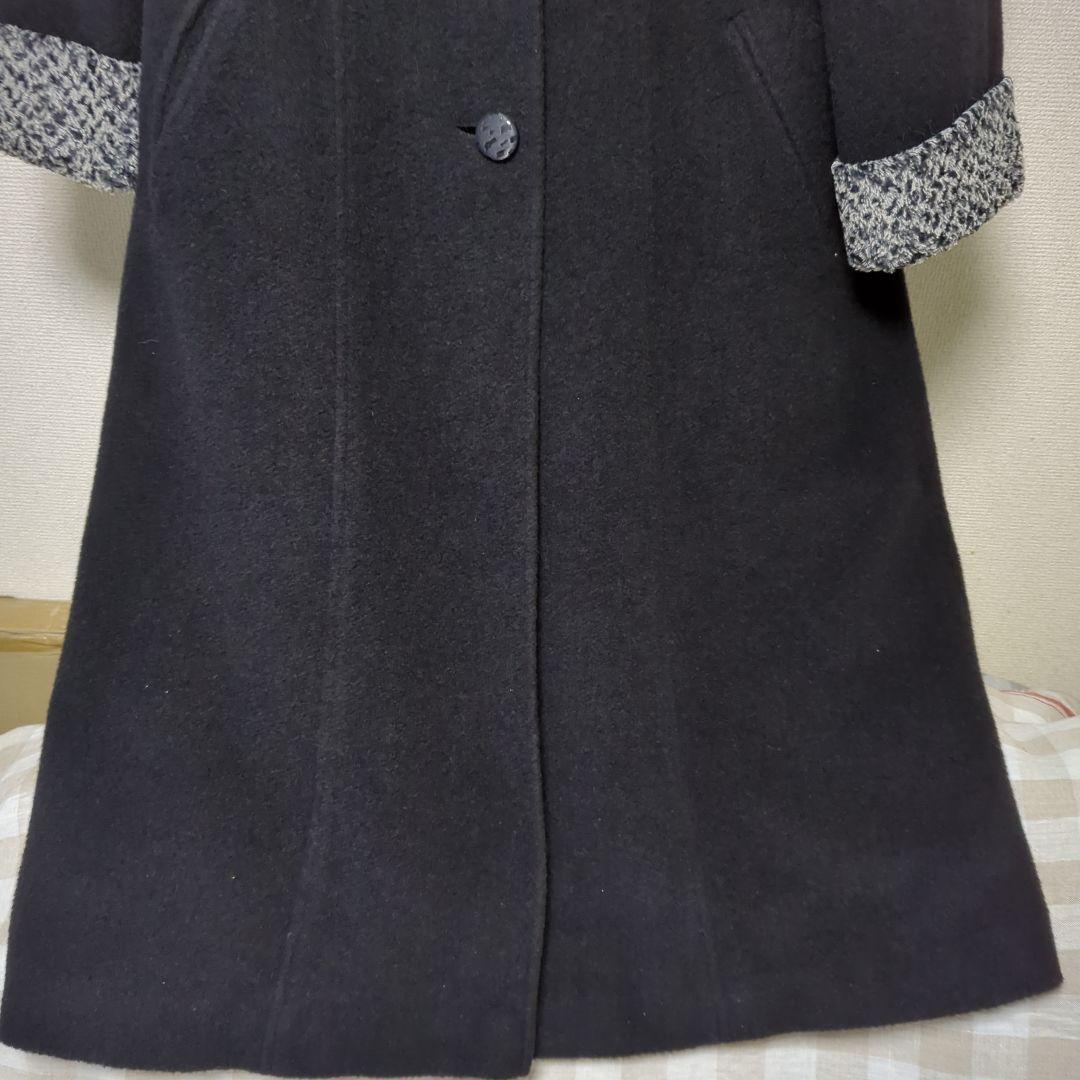 インポートロッサ　ウールロングコート　カシミア　黒　大きいサイズ