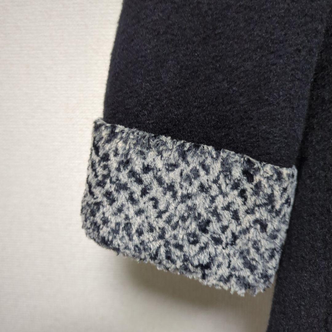 インポートロッサ　ウールロングコート　カシミア　黒　大きいサイズ