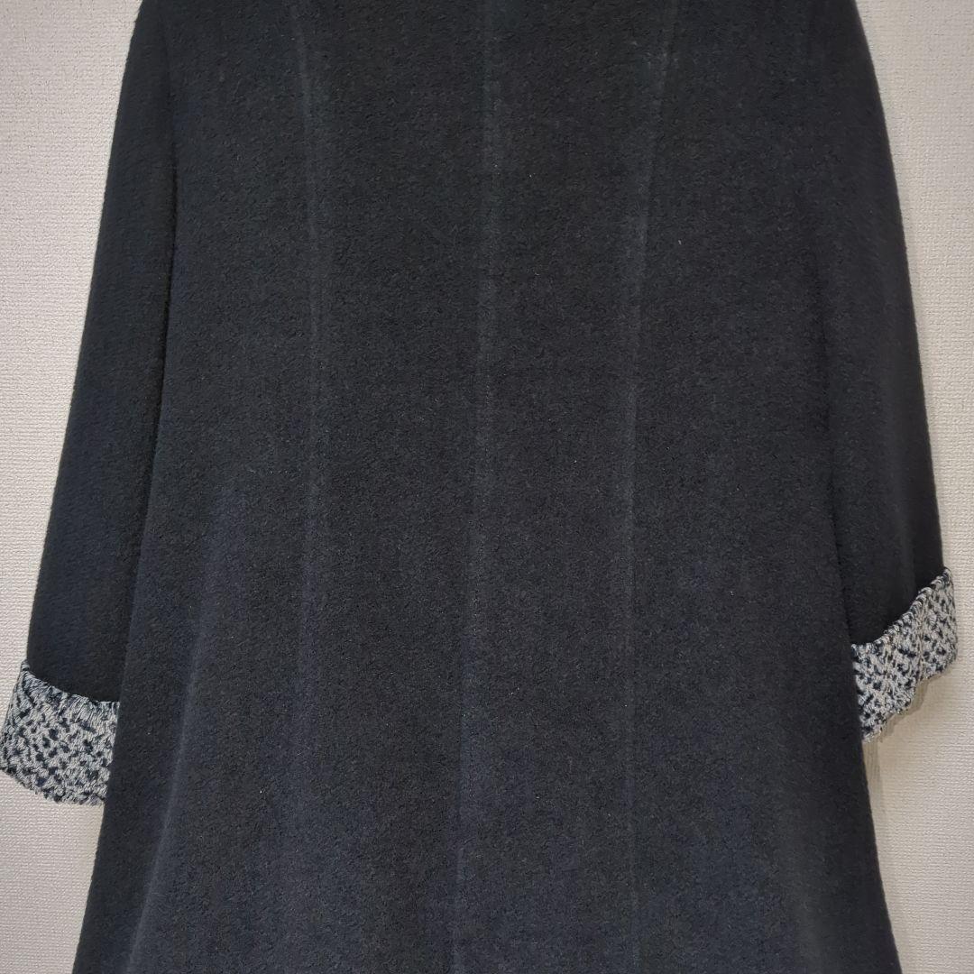 インポートロッサ　ウールロングコート　カシミア　黒　大きいサイズ