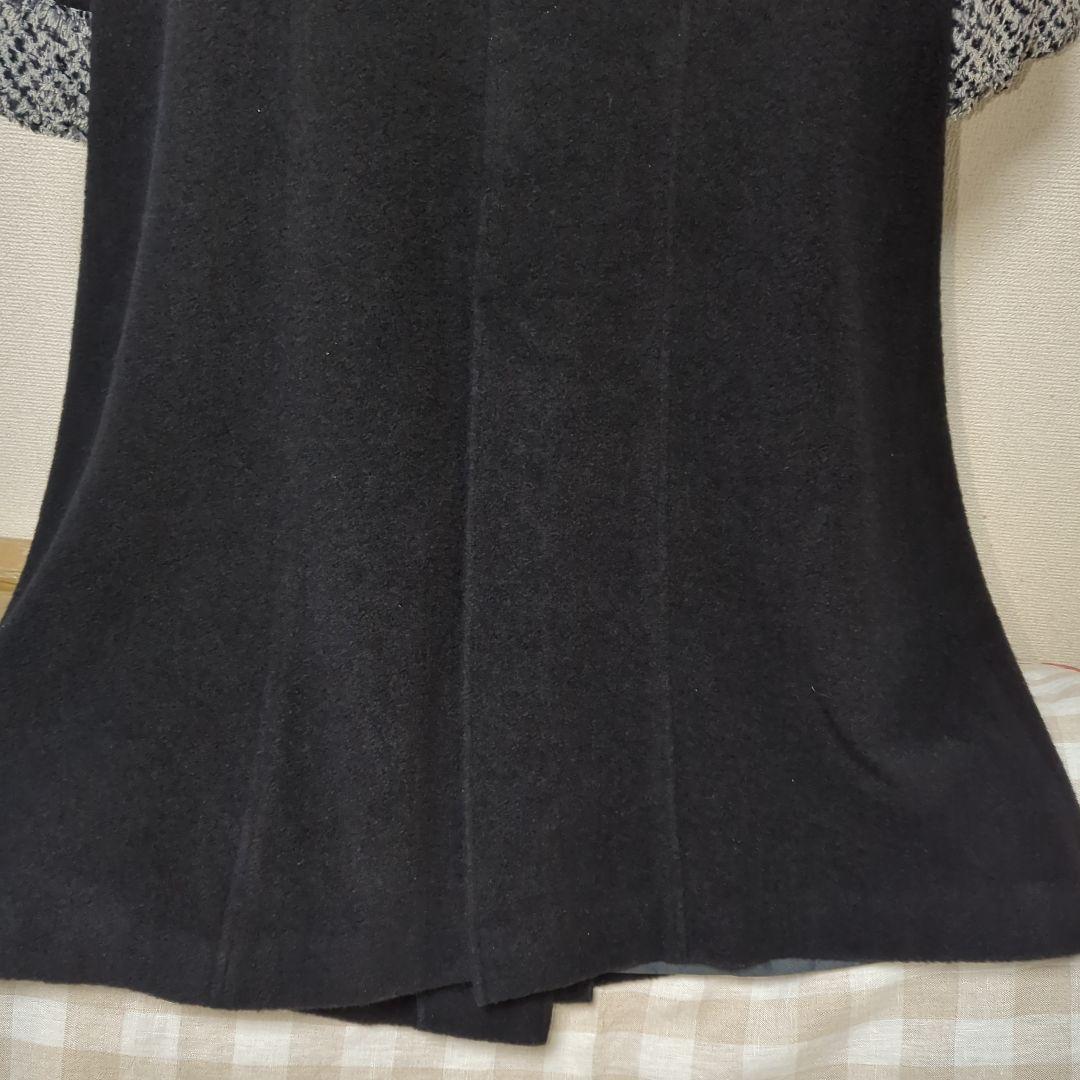 インポートロッサ　ウールロングコート　カシミア　黒　大きいサイズ