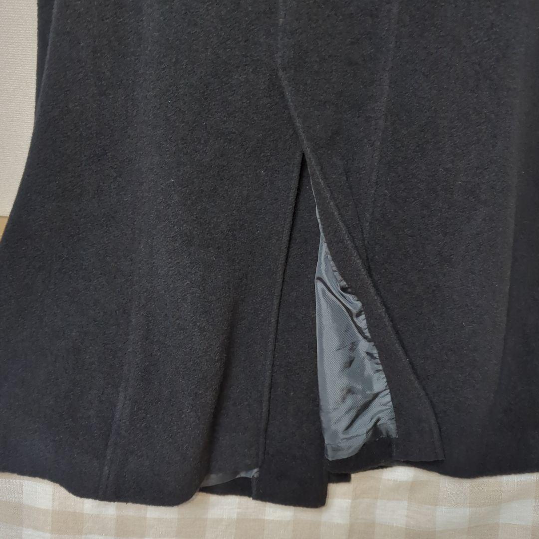 インポートロッサ　ウールロングコート　カシミア　黒　大きいサイズ