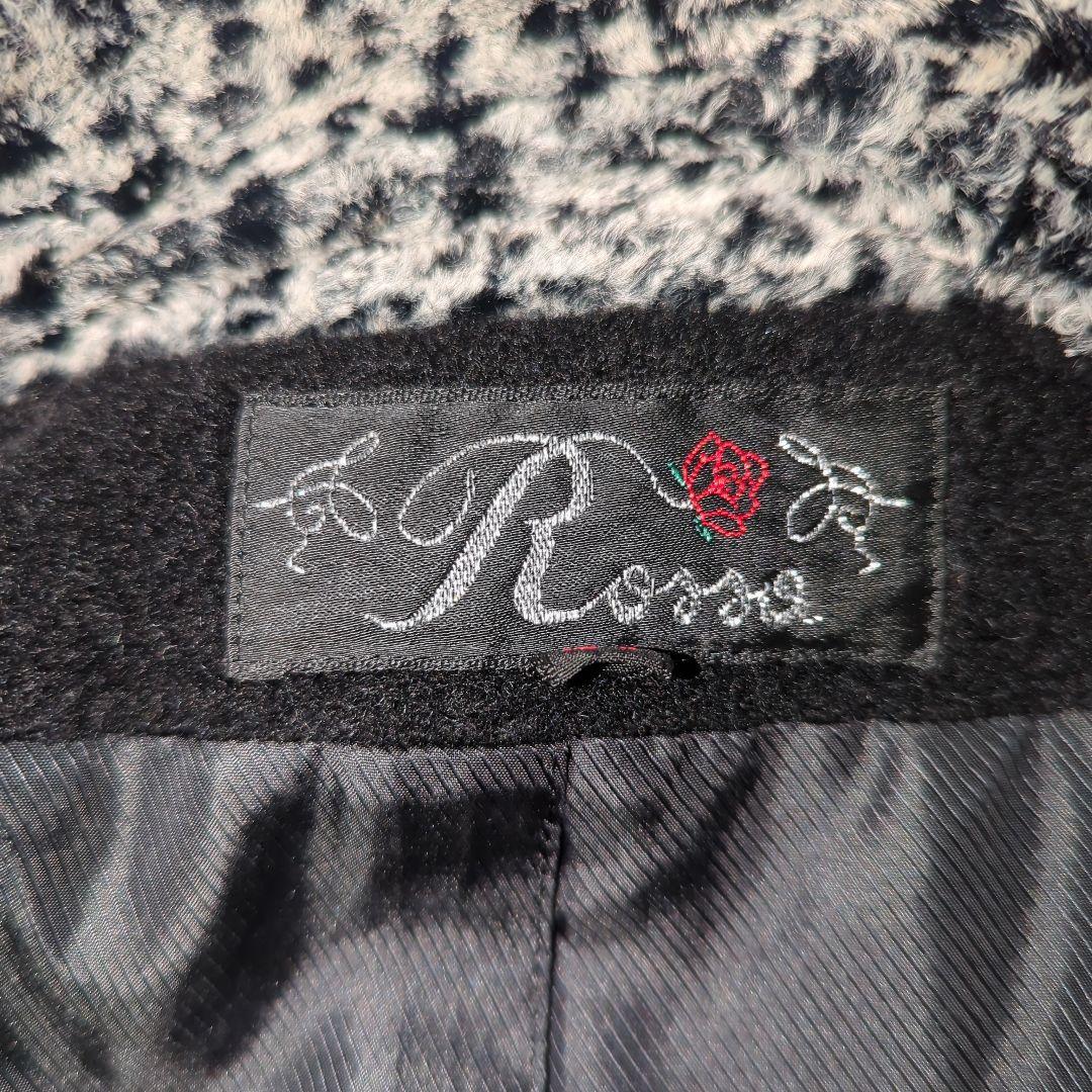 インポートロッサ　ウールロングコート　カシミア　黒　大きいサイズ