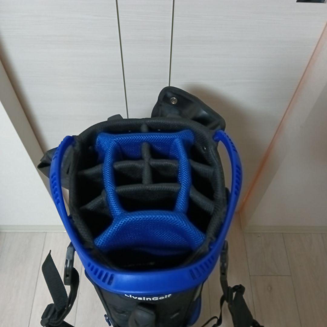 最終価格　LivsinGolf スタンドキャディバッグ 黒/青