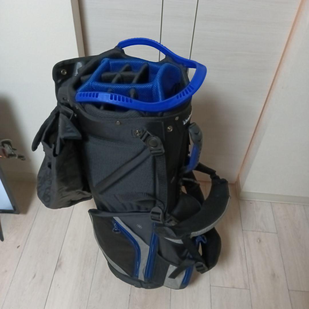 最終価格　LivsinGolf スタンドキャディバッグ 黒/青
