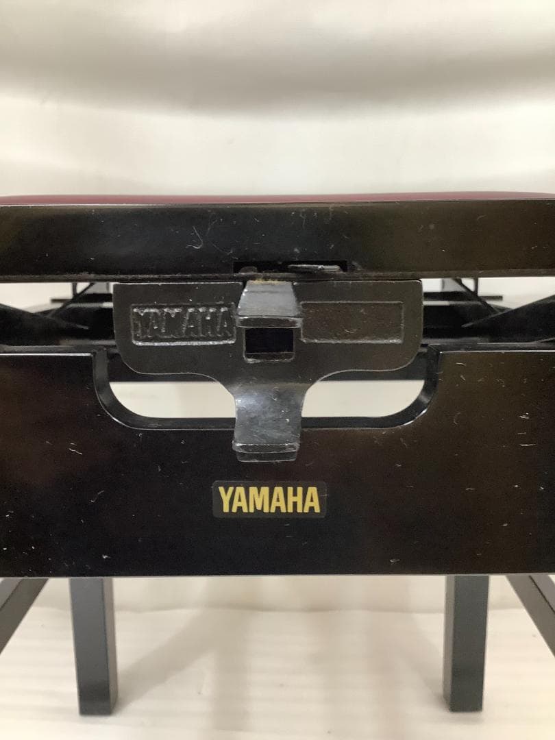 ※78537※YAMAHA背もたれ付きピアノ椅子（黒）