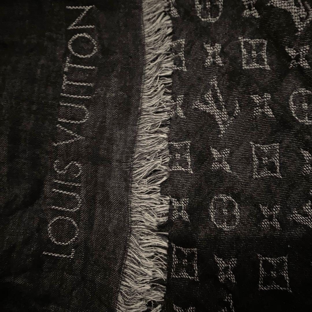 【極美品】 LOUIS VUITTON モノグラム ストール 大判 ウールシルク