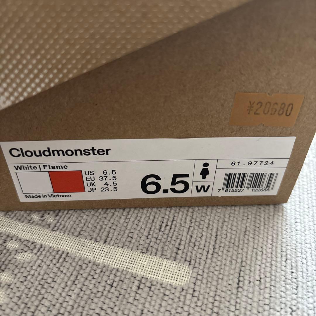 On Cloud monster スニーカーホワイト/レッド