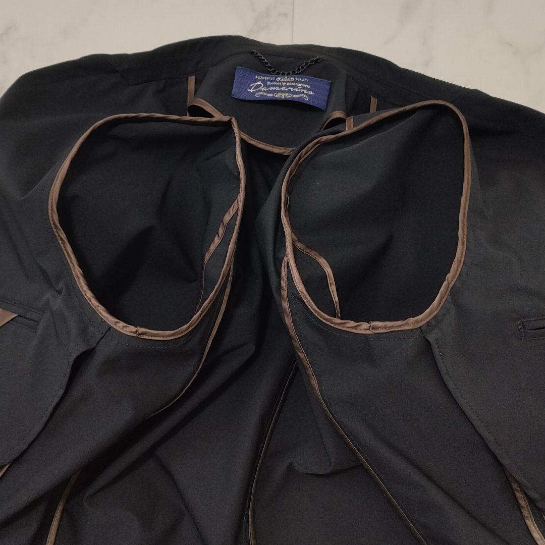 ナノユニバース　ダメリーノ　スリーピース　SOLOTEX　ストレッチ　黒色　M