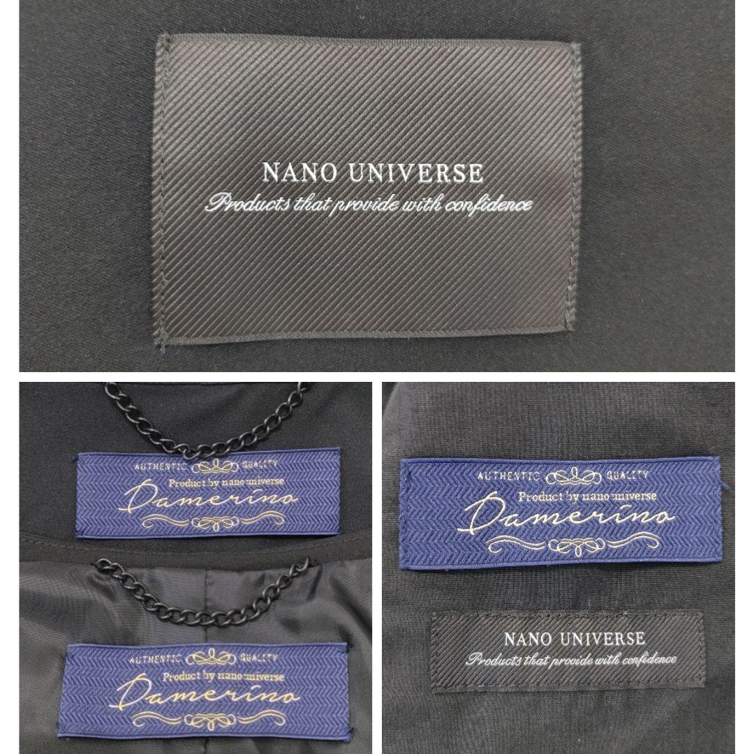 ナノユニバース　ダメリーノ　スリーピース　SOLOTEX　ストレッチ　黒色　M