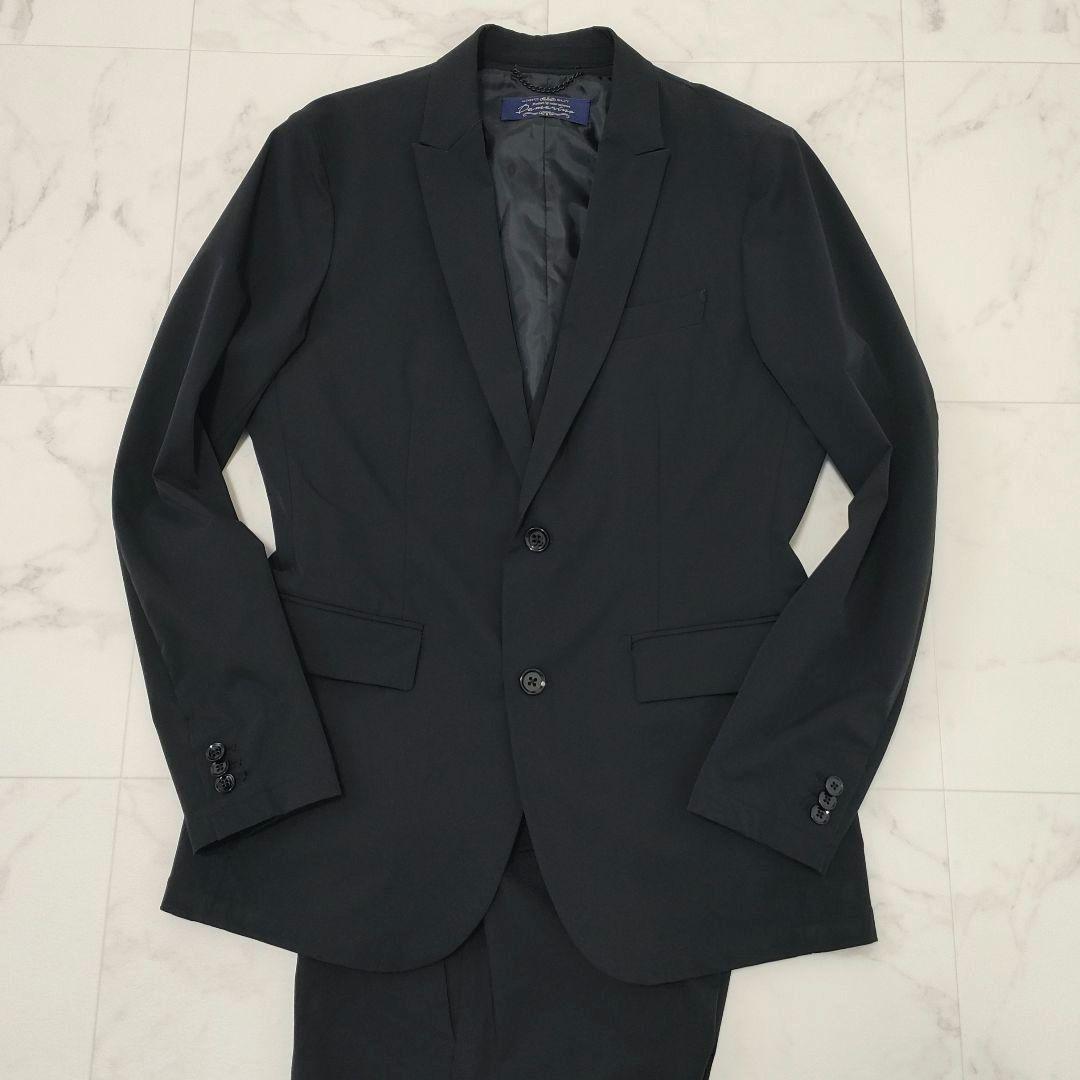 ナノユニバース　ダメリーノ　スリーピース　SOLOTEX　ストレッチ　黒色　M